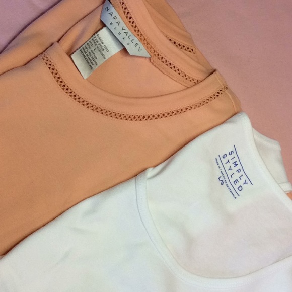 FINAL SALE PRICE Napa Valley & Simply Styled Tank Lot x 2 - Picture 1 of 11